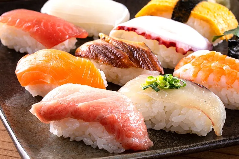 豊富な種類で充実した寿司メニュー